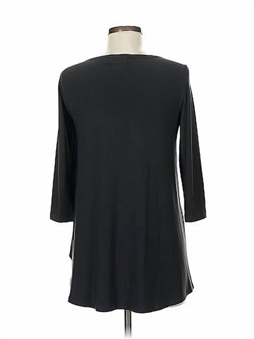 Sympli Women Size 10 Black Tunic 3/4 Sleeve Top Asymmetrical - Picture 5 of 7